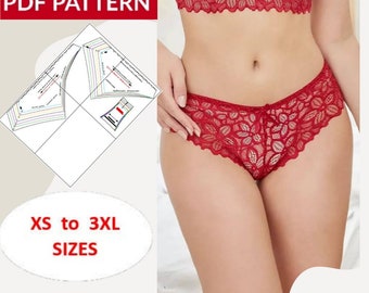 PDF Instant download Lingerie Sewing Pattern,  (size XS to 3XL), include instructions and video step by step