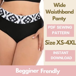women's panties sewing pattern PDF | Size XS to 4XL | A4 Printable Digital Download | Easy Pattern for beginner