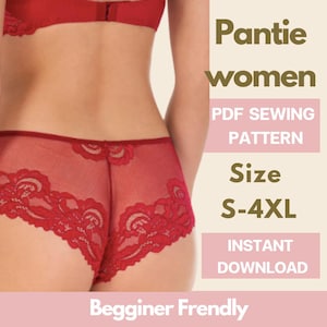 women&#39;s panties sewing pattern | Size S to 4XL | Instant download | Easy Digital PDF