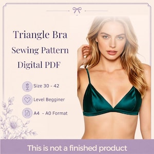 Bra Sewing Pattern |  Size 30-42 |  instant download | Easy digital PDF