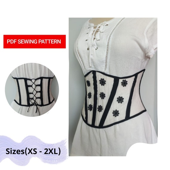 Corset Belt Pattern, Underbust Corset Sewing Pattern
