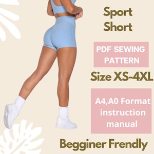 Sport Shorts Sewing Pattern: Beginner-Friendly PDF (XS-4XL, A0/A4 Printable Digital Download