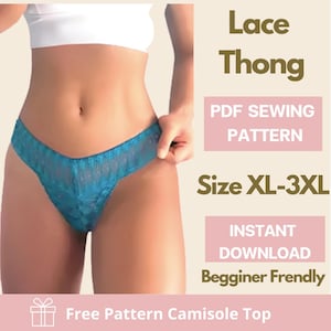 Lace Thong Sewing Pattern | Beginner Lingerie (PDF Pattern)