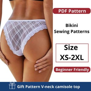 Naaipatroon bikini | Maten XS tot 2XL | Direct downloaden | Eenvoudige digitale pdf