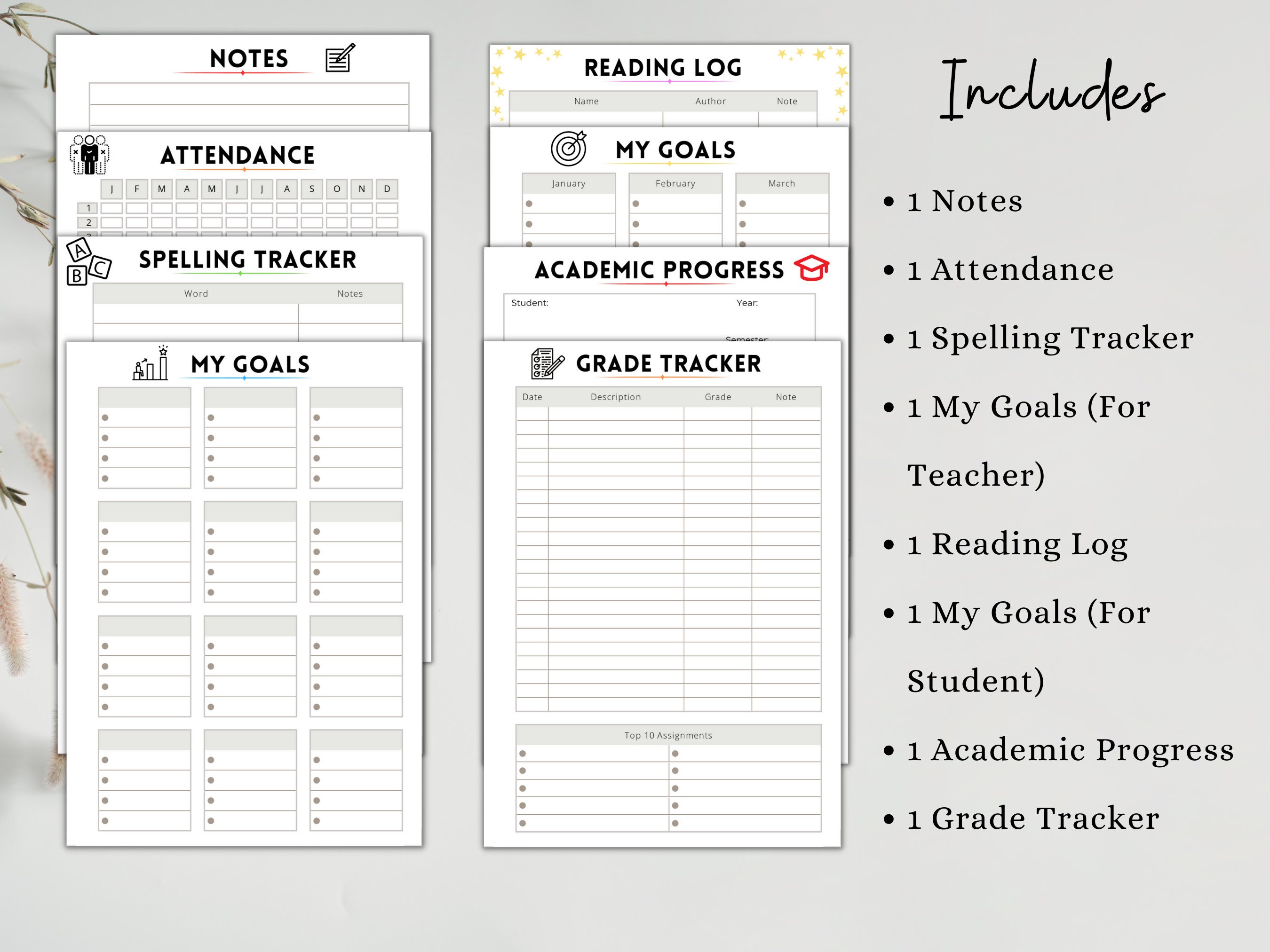 Homeschool Planner Printable Montessori Inspired Lesson Planner Home ...