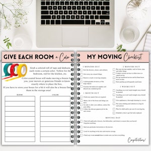 Moving Checklist PDF: Home Relocation Planner & Packing List (Letter A4 A5)