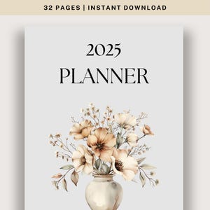 Planificador digital 2025: Organizador minimalista diario, semanal y mensual (Descargar PDF)