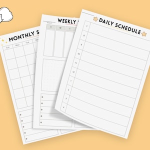 Homeschool Planner Printable: Daily, Weekly, Monthly Schedules (A4) (PLR MRR)