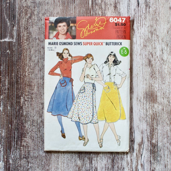 Marie Osmond Sews, Butterick Sewing Pattern, Vintage Skirt Pattern, 1970's Sewing Pattern