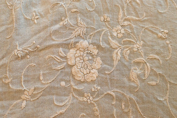 Vintage Silk Scarf, Embroidered Scarf, Wall Hangi… - image 10