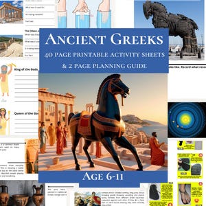 Ancient Greek Study Unit Greek History, Olympics and Civilisation Printable Worksheets  Kids Learning Activities on Greek Myths And Maths