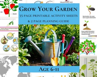 Afdrukbare studie-eenheid Zaden en tuinieren Growing A Garden Natuur-werkbladen Home Ed 1000 uur activiteiten Curriculum bodem- en plantenwetenschappen