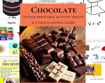 Chokladstudieenhet Skriv ut hemma Kakao, Maya och påskaktiviteter eller arbetsblad plus lektionsplanering för hemundervisning eller hemskola