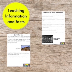 World War I Digital Home Education Activity Sheets, Treaty of ...