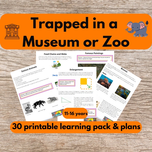 Museum And Zoo Printable Activities Home Education Kids Study Unit Themed Homeschool Worksheets And Planning Animal Digital Summer Resources