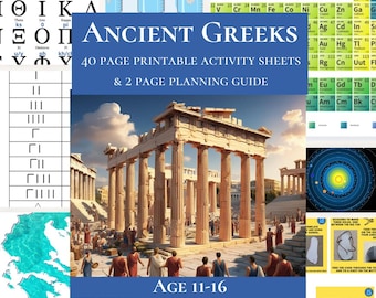 Ancient Greek Study Unit Printable Kids Ancient Greece Activities Or Worksheets Ancient Greeks Maps, Gods, Maths Or Science Themed Learning