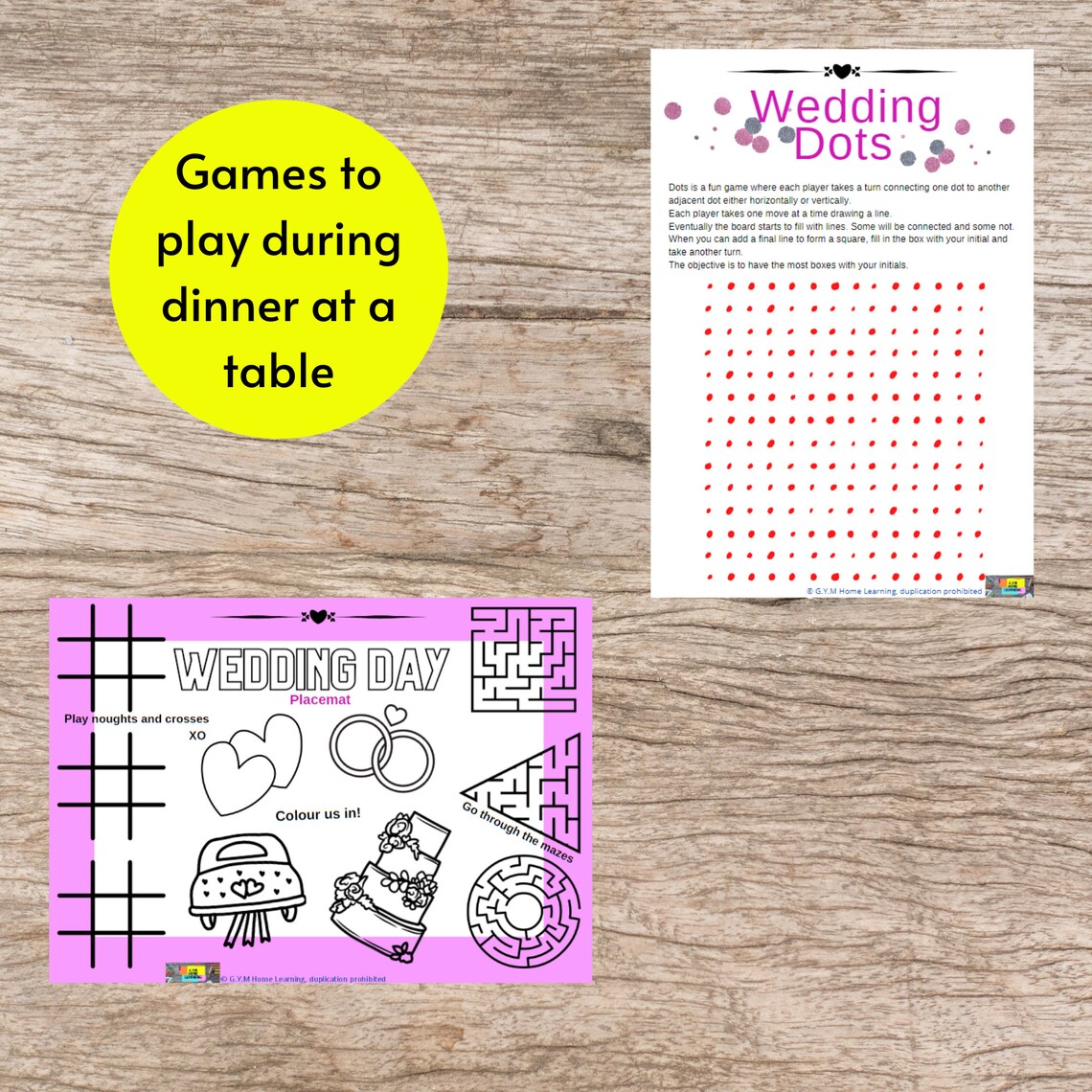 Wedding Activity Pack Printable Kids Table Games With Bingo and Puzzles as Well as Wedding