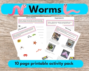 Nature And Earthworm Activities Digital Invertebrates Mini Unit Study Worm And Wormary Worksheets Home Education Or Homeschool Learning Pack