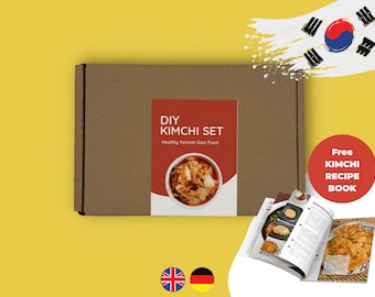 DIY Kimchi Box I Fermentation-kit mit 3 Rezeptanleitungen I Rezept für koreanisches Essen I Geschenk für Kochliebhaber I Gift for Foodies