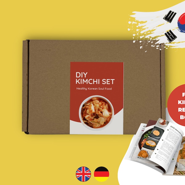 DIY Kimchi Box I Fermentation kit with 3 recipe instructions I Recipe for Korean food I Gift for cooking lovers I Gift for Foodies