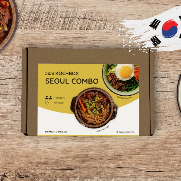 DIY koreanisches Kochset I Seoul Combo l Geschenk für Korea- und Kochliebhaber I Gift for foodies I Bibimbap & Bulgogi