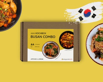 DIY Korean Cooking Set I Busan Combo I Gift for Korea and Cooking Lovers I Gift for Foodies I Japchae & Jjimdak