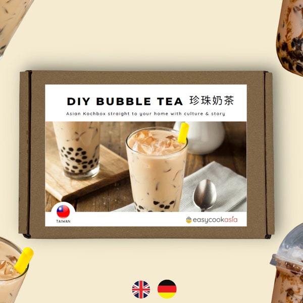 DIY Bubble Tea Box I Gift for foodies I Geschenk für Kochliebhaber I Boba Brown Sugar Milk Tea