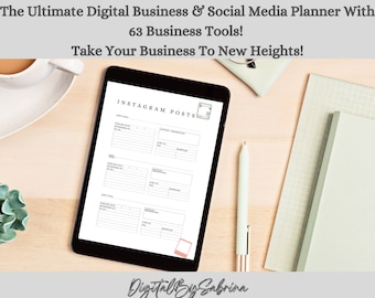 Social Media Planner, Business Planner, Boost Your Success, Small Business Planner, Home Business Organiser, Printable PDF, Business Inserts