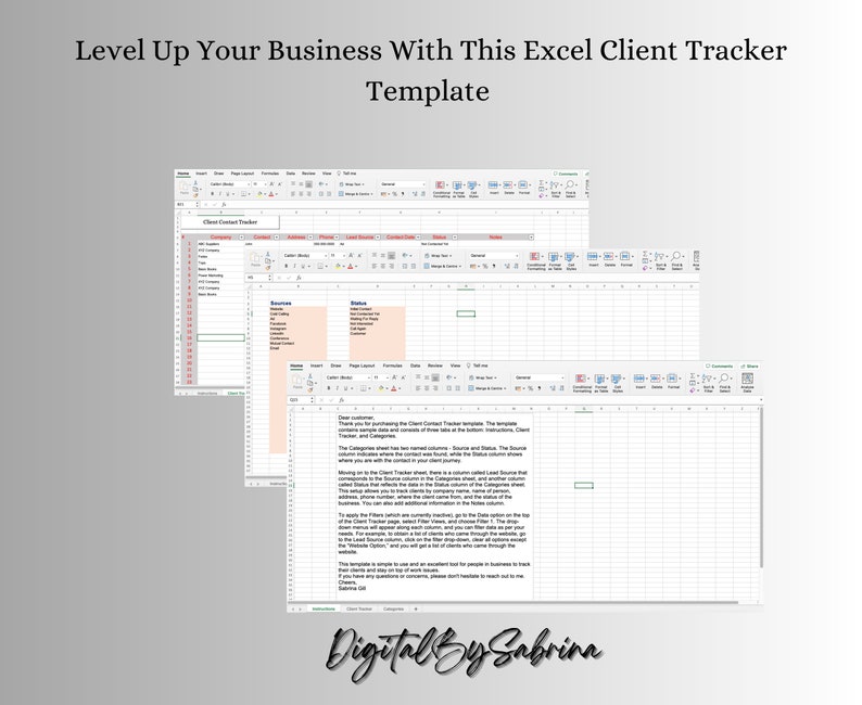 Efficient Excel Client Tracker Template Small Business - Simplify ...