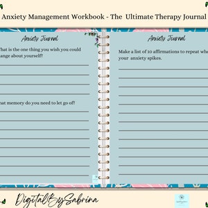Lot sur l'anxiété, feuilles de travail sur l'anxiété, outils de thérapie, feuilles de travail sur la thérapie, journal de l'anxiété, thérapie, psychologie sociale, créé par un guérisseur