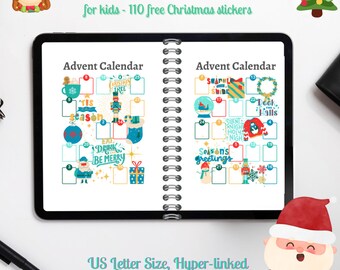 Christmas Planner, Digital Christmas Planner,Mom and Kids Planner, Holiday Planning, Digital Christmas Planner, Digital Xmas, Free Stickers