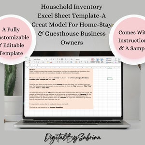 Excel template, inventory tracker, spreadsheet template, inventory template, household planner, inventory sheet, small business, excel log