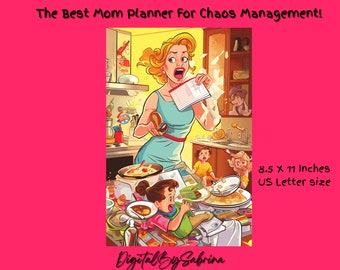 Ultimate Mom Planner, Mum planner, Daily, Weekly, Monthly Planner, Meal Plan, Cleaning Schedule, Self Care Journal, Moms goal planner, to do
