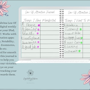 Law of Attraction Planner | Law of Attraction Journal | Manifestation Planner | Manifestation Journal | Spiritual Planner | Manifestation
