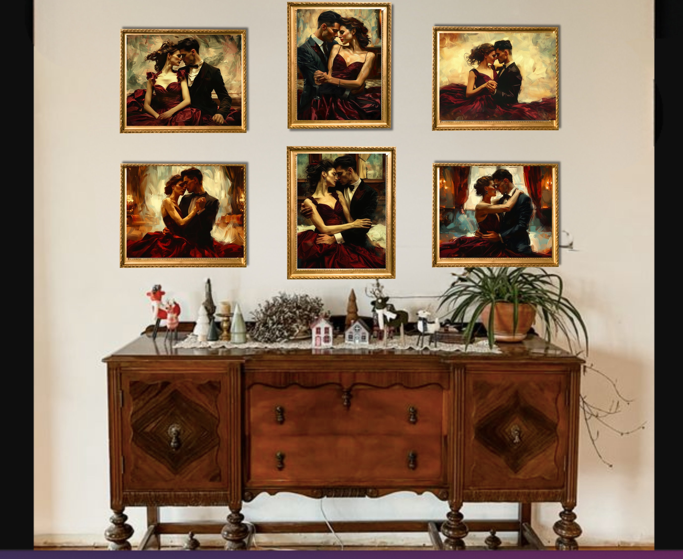 Gatsby Glamour, Vintage wall art, romantic prints, home gallery set, classic home decor, wall decor, antique art prints, instant download,