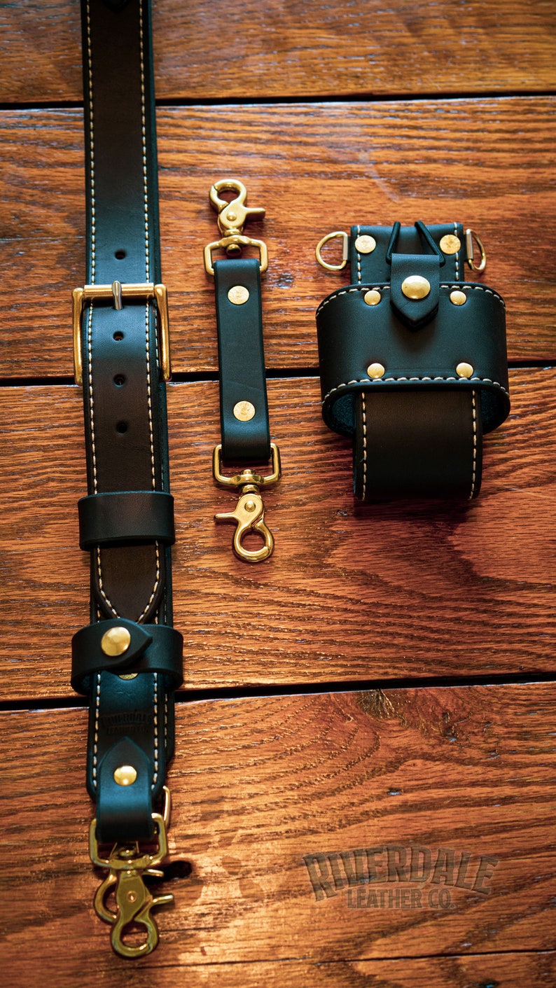 Custom Leather Firefighter Radio Strap & Holster Etsy