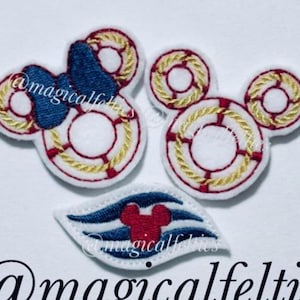 Cruise Feltie PRECUT PATRIOTIC Mouse Cruise, Life preserver Feltie