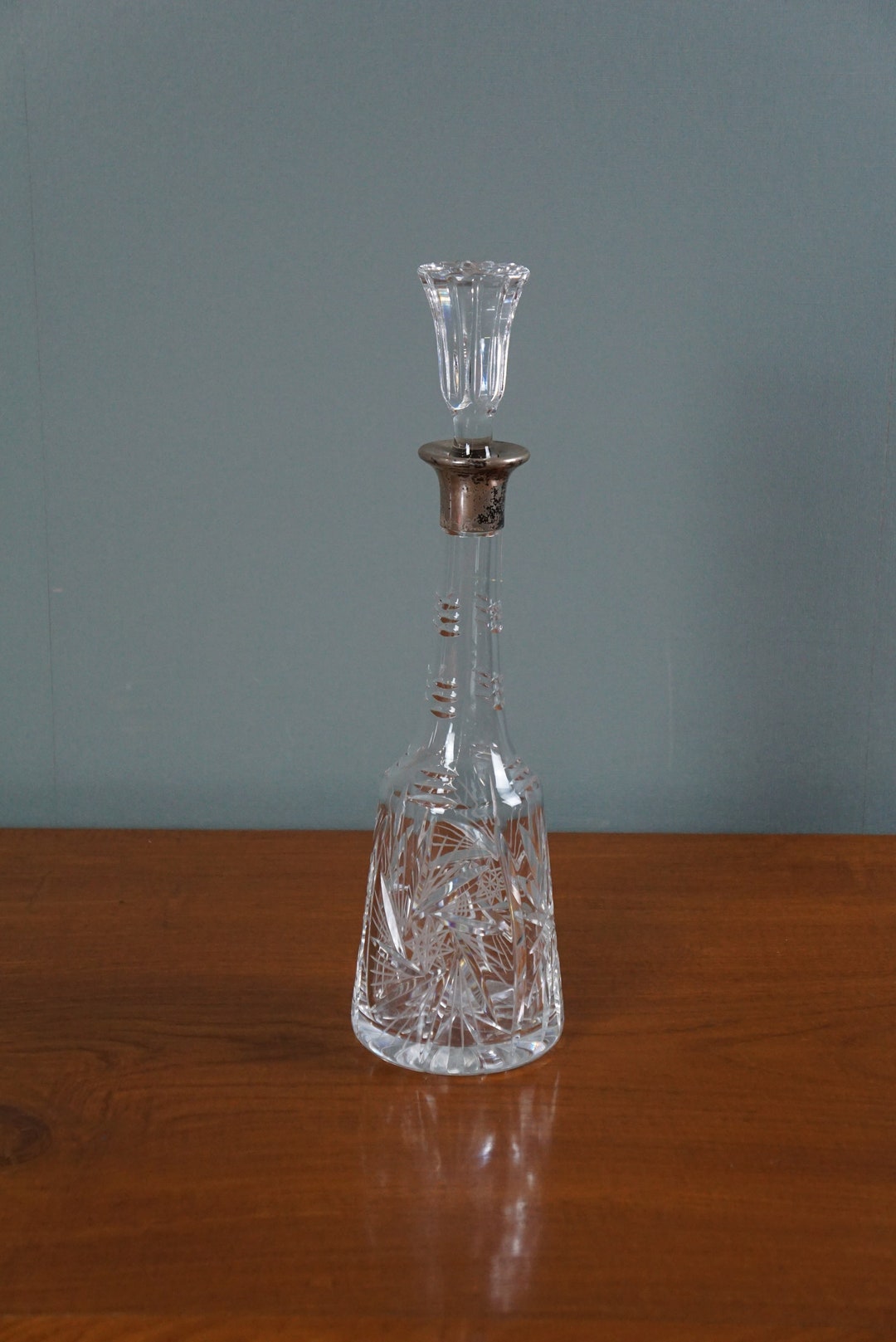 Glass Carafe With Cap and Silver-colored Collar - Etsy