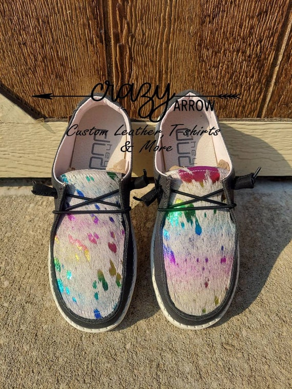 Rainbow Acid Wash Cowhide Custom Hey 