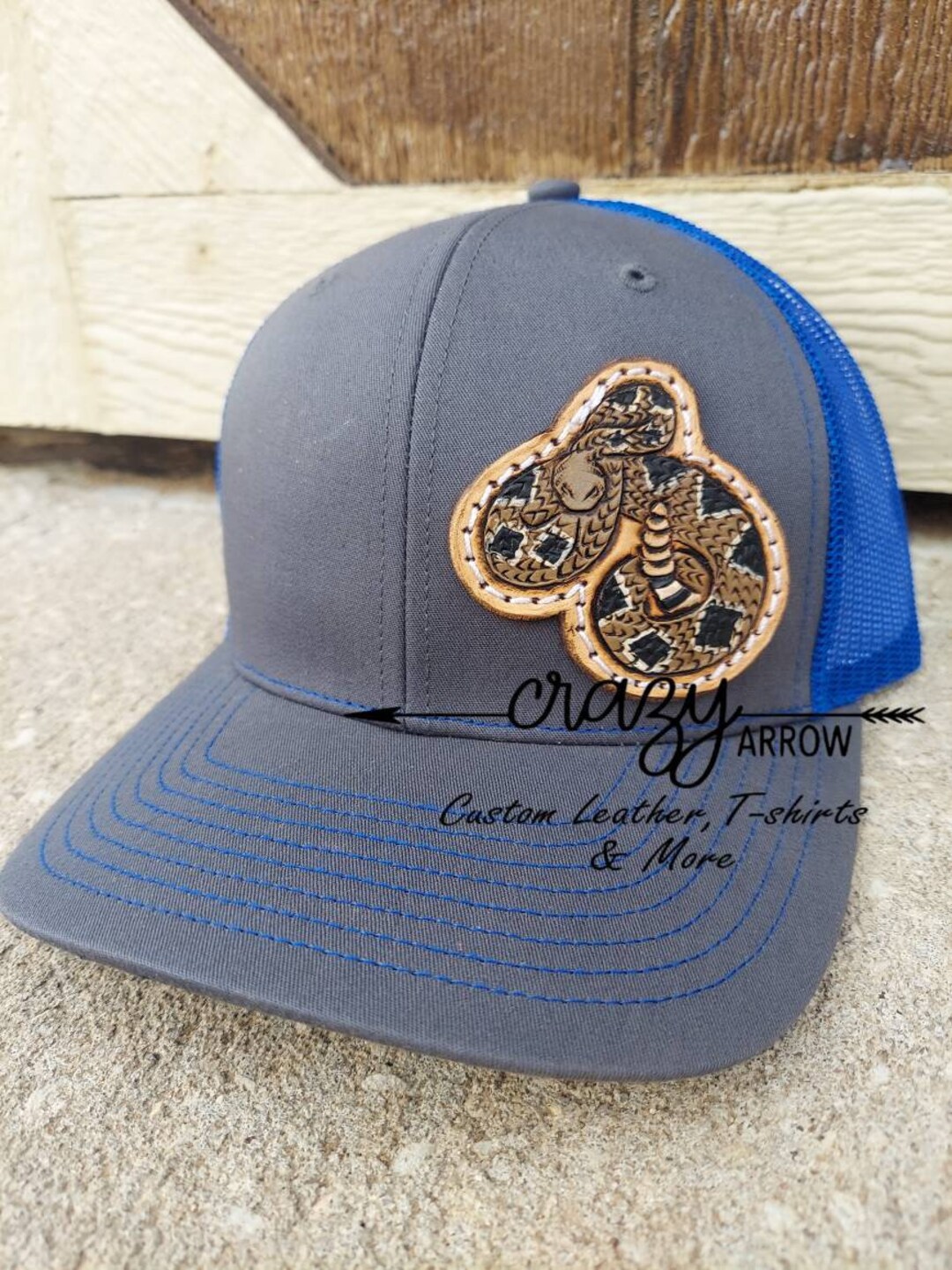 Script R Rattler Hat Rattlesnake Patch Hat - Etsy
