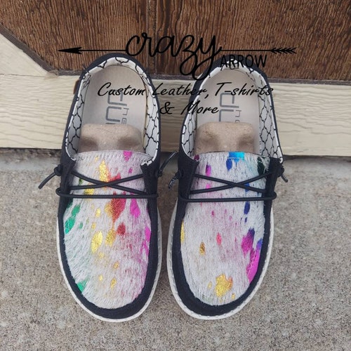 Rainbow Acid Wash Cowhide Custom Hey 