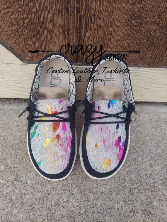 Rainbow Acid Wash Cowhide Custom Hey 