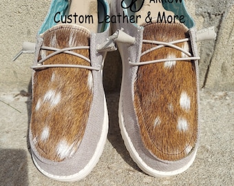 Genuine Axis Deer Hide Custom Womens Shoes - Etsy