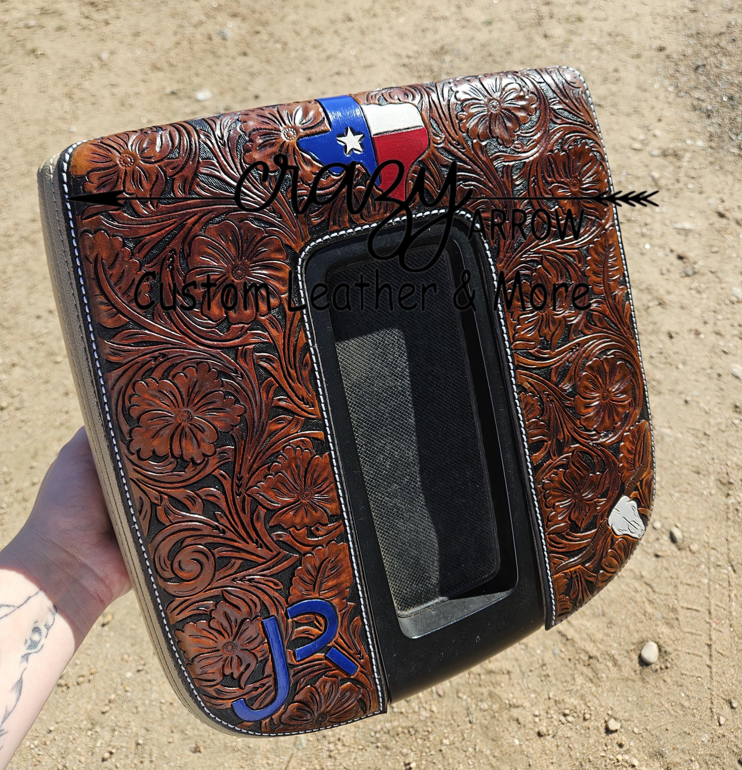 Custom Tooled Leather Console DEPOSIT - Etsy