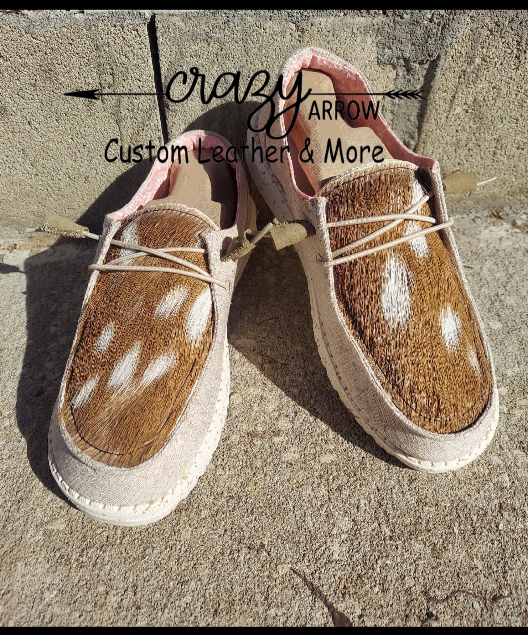 Genuine Axis Deer Hide Custom Womens Shoes - Etsy