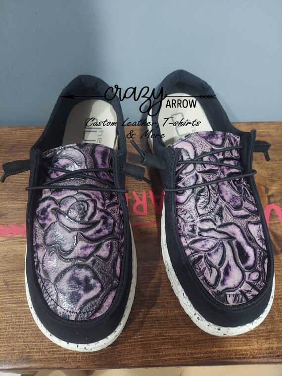 Purple Rose Custom Hey Dudes Womens 