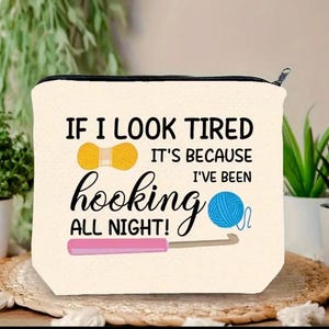 It’s not hoarding if it’s yarn, knitting Notions bag, Crochet Notions bag, gift for knitter, gift for crocheter