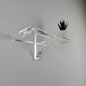 Handmade Acrylic Floating Wall Shelf: Modern Display Ledge