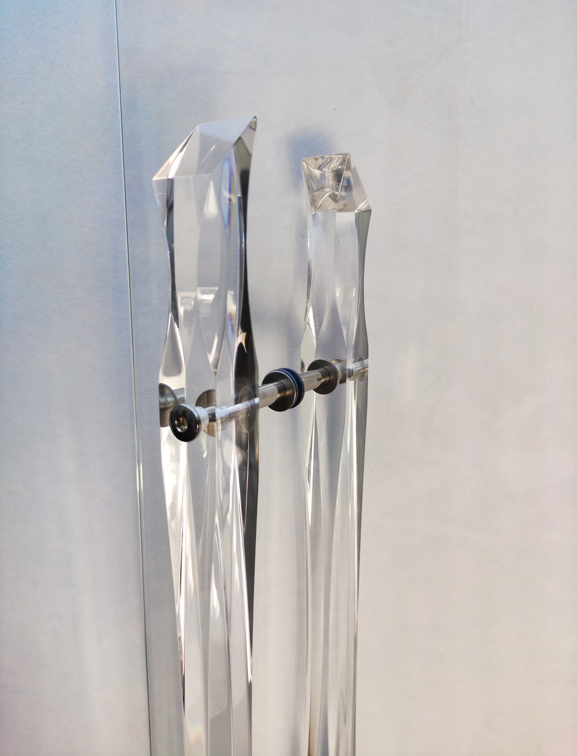 Lucite Acrylic Door Handle Pair Etsy