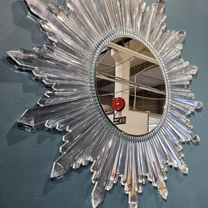 Handcrafted Acrylic Sunburst Mirror: Large Wall Art, 39.3&quot;